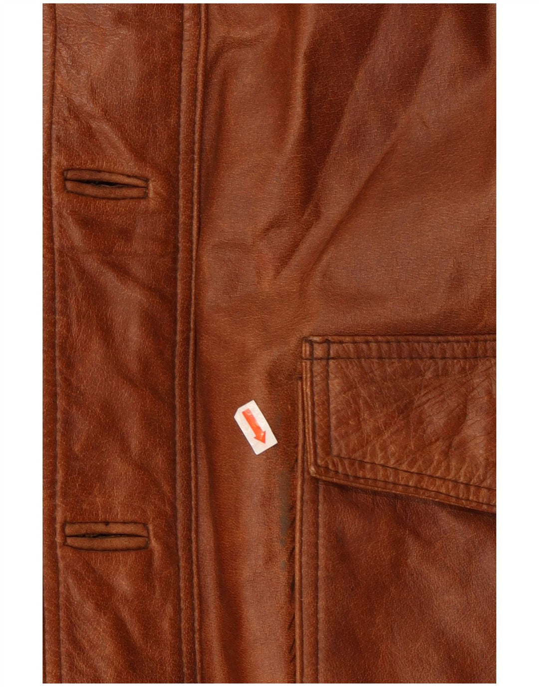 UNION RIVER Chaqueta de cuero para hombre UK 42 XL Cuero marrón