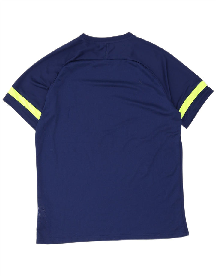 Camiseta Nike Dri Fit para hombre Top XL Azul marino Colorblock Poliéster
