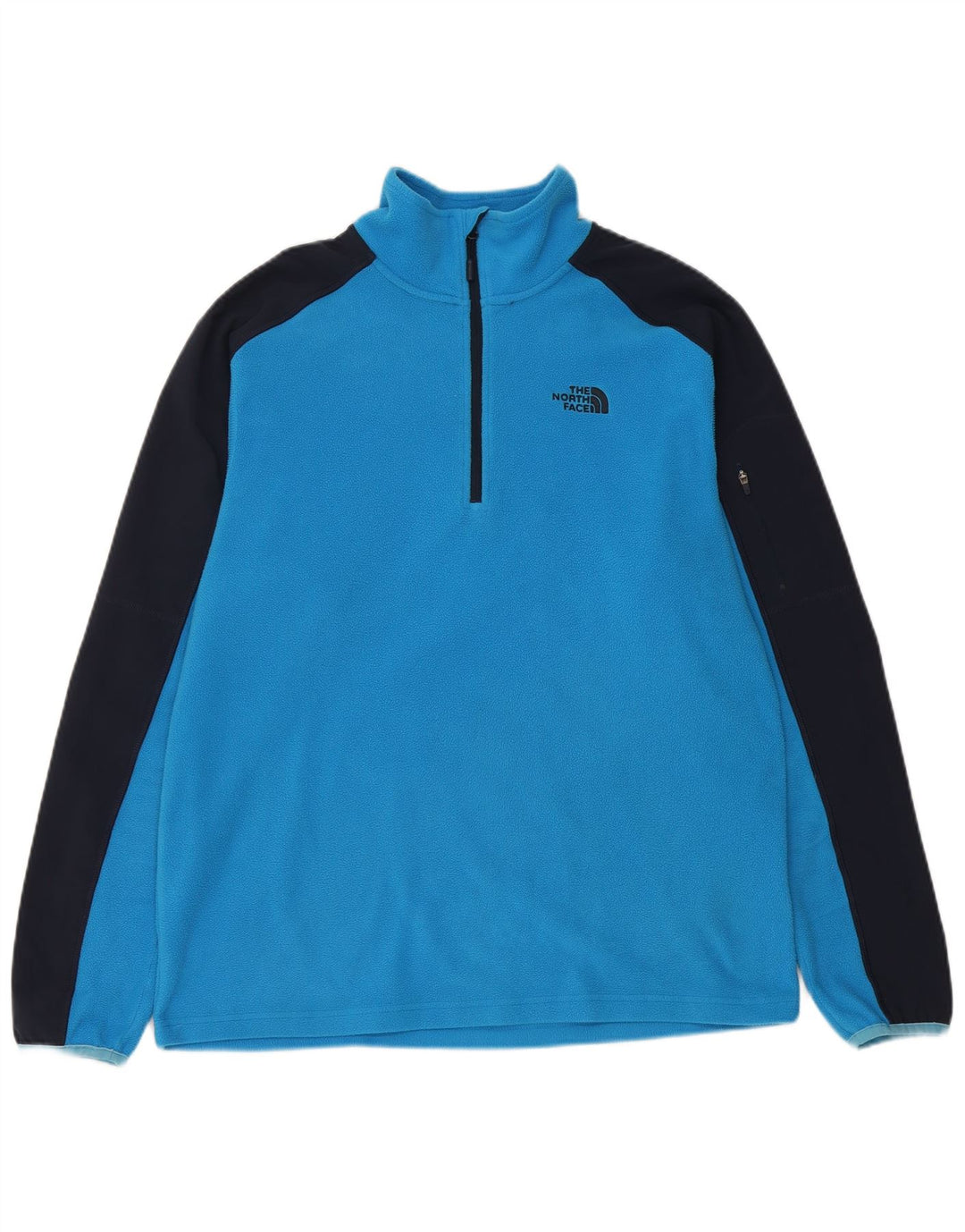 THE NORTH FACE Jersey de forro polar con cuello y cremallera para hombre Azul medio Colorblock