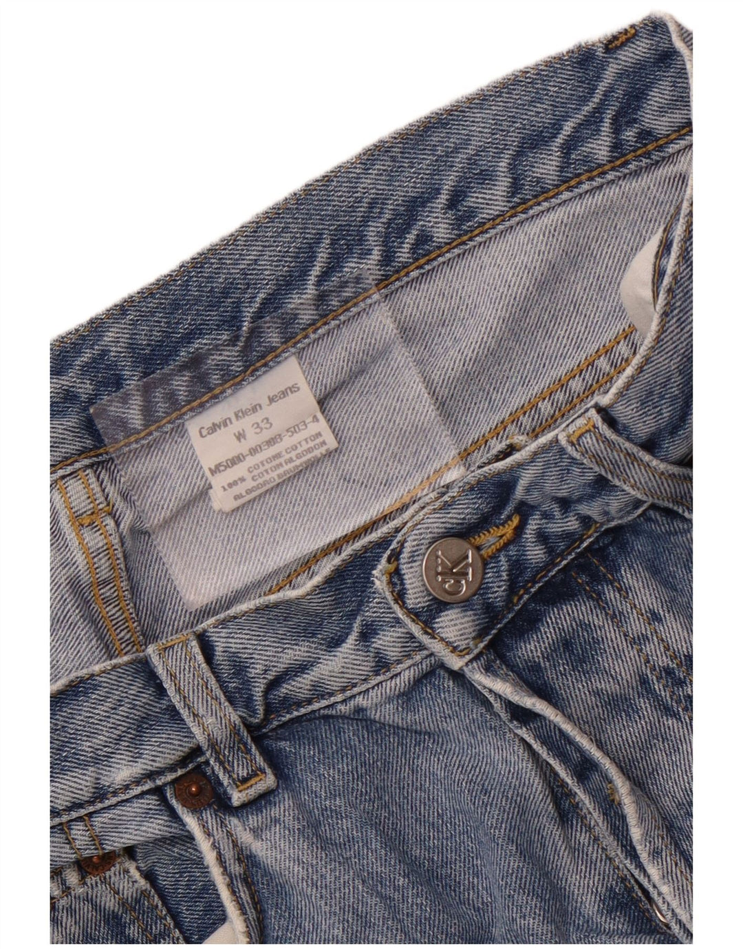 Vaqueros Calvin Klein De Cintura Alta Para Mujer W33 L29 Algodón Azul