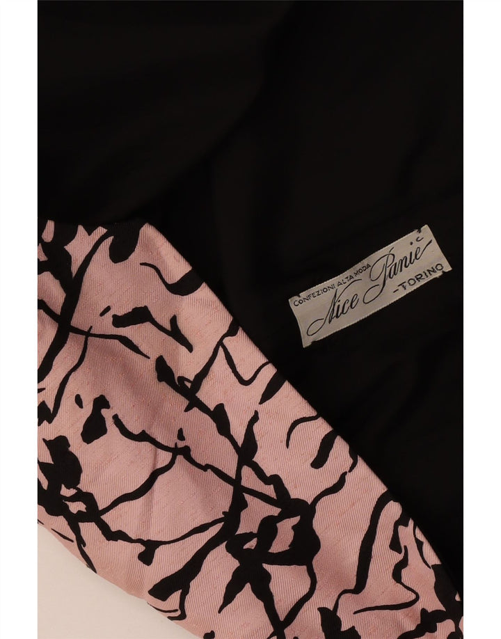 Vintage mujer patrón abstracto 3/4 manga Blazer chaqueta Reino Unido 16 rosa grande