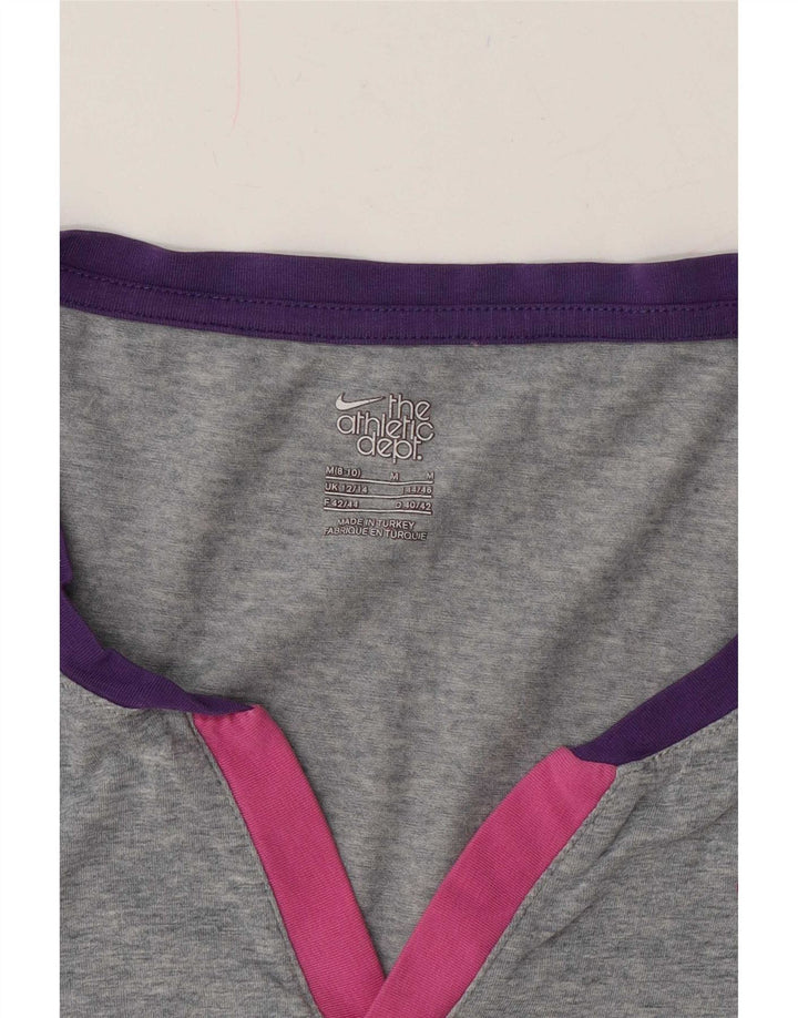 Camiseta Nike para mujer Top UK 12/14 Medium Grey Moteado
