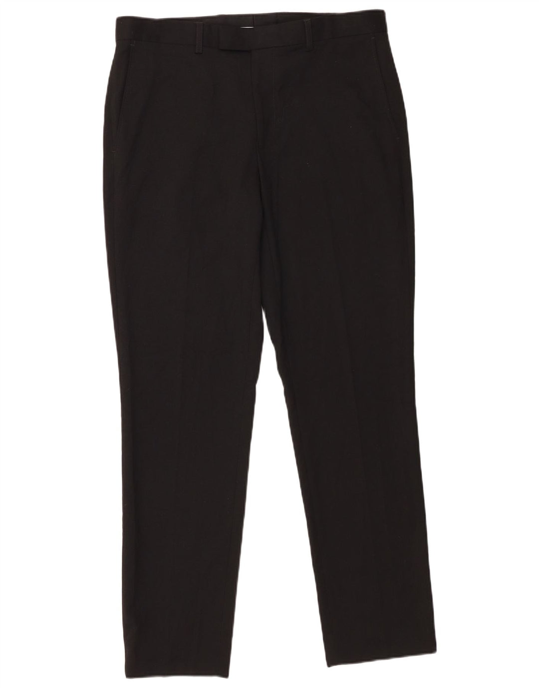 Marks & Spencer Pantalón de traje ajustado para hombre W34 L31 Poliéster negro