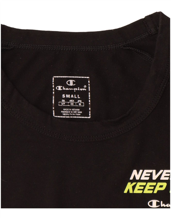 Champion Camiseta Gráfica para Hombre Top Pequeño Negro