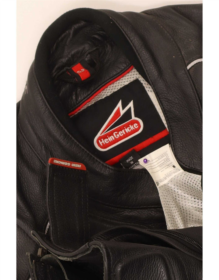 Hein Gericke Chaqueta motera de cuero para mujer EU 52 Cuero negro grande