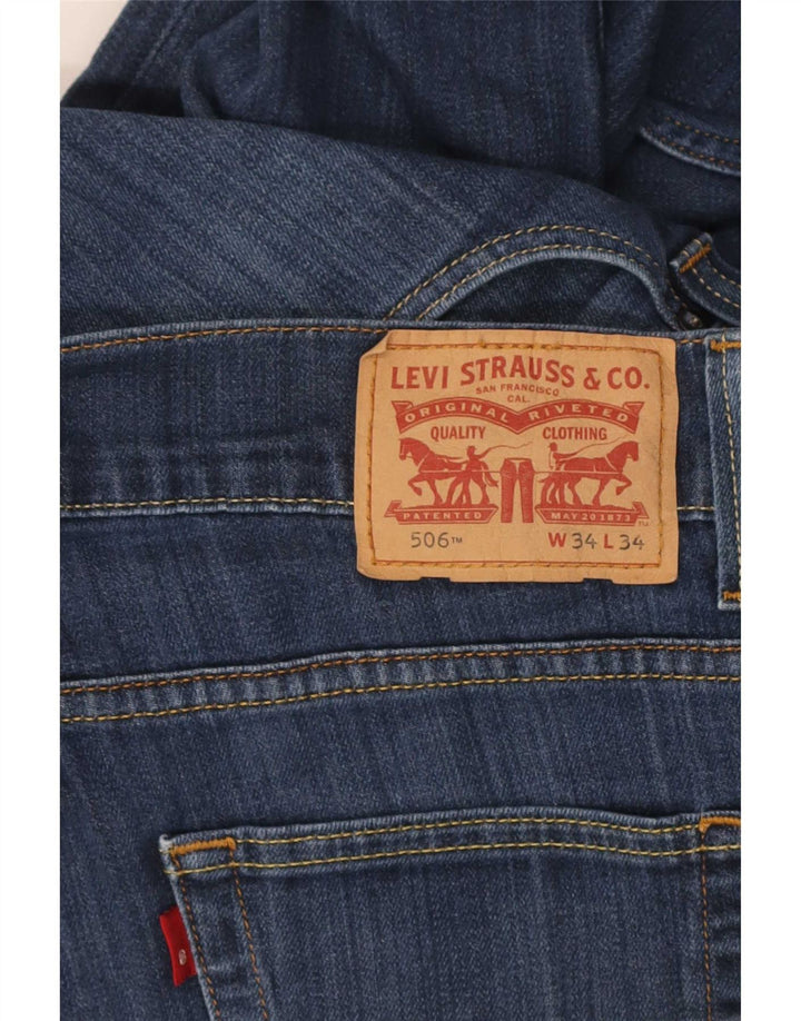 Levi's Vaqueros rectos 506 para hombre W34 L34 Algodón azul