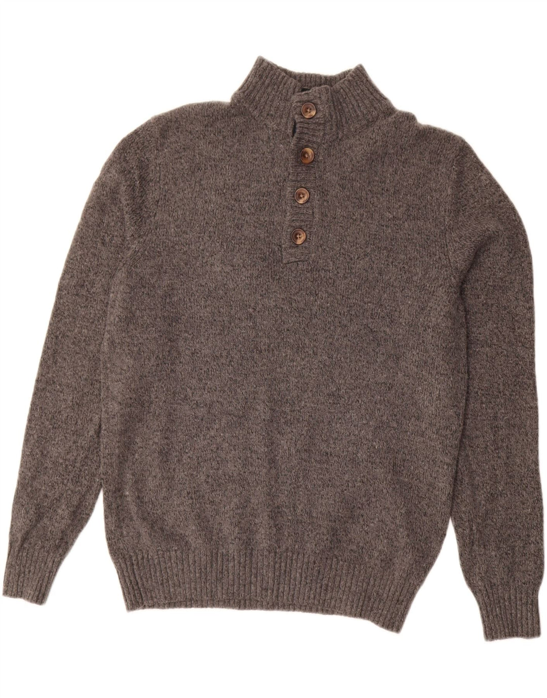 Izod Hombre Jersey De Cuello Con Botones Acrílico Moteado Gris Medio