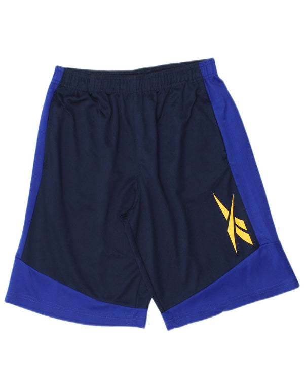 Reebok Pantalones cortos deportivos con gráficos para niños 15-16 años Azul marino Colorblock