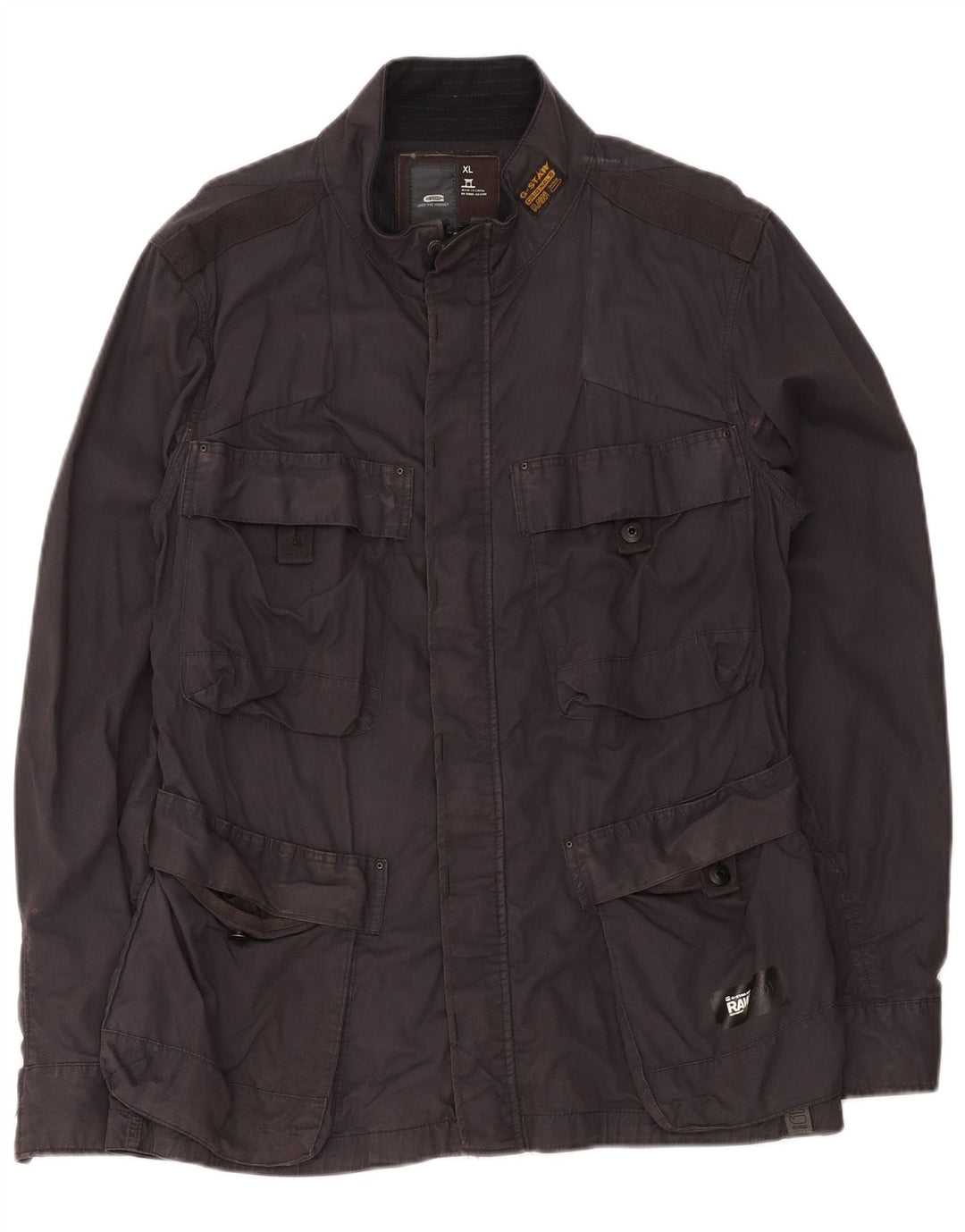 G-Star Chaqueta utilitaria para hombre UK 42 XL Algodón negro