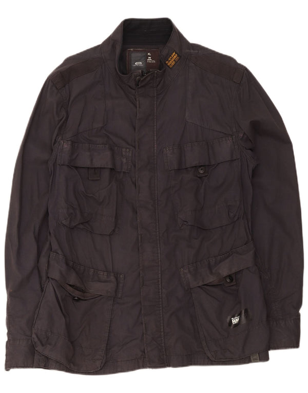 G-Star Chaqueta utilitaria para hombre UK 42 XL Algodón negro
