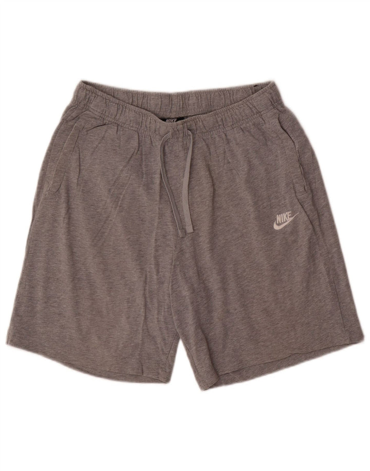Pantalones cortos deportivos Nike para hombre de algodón gris medio