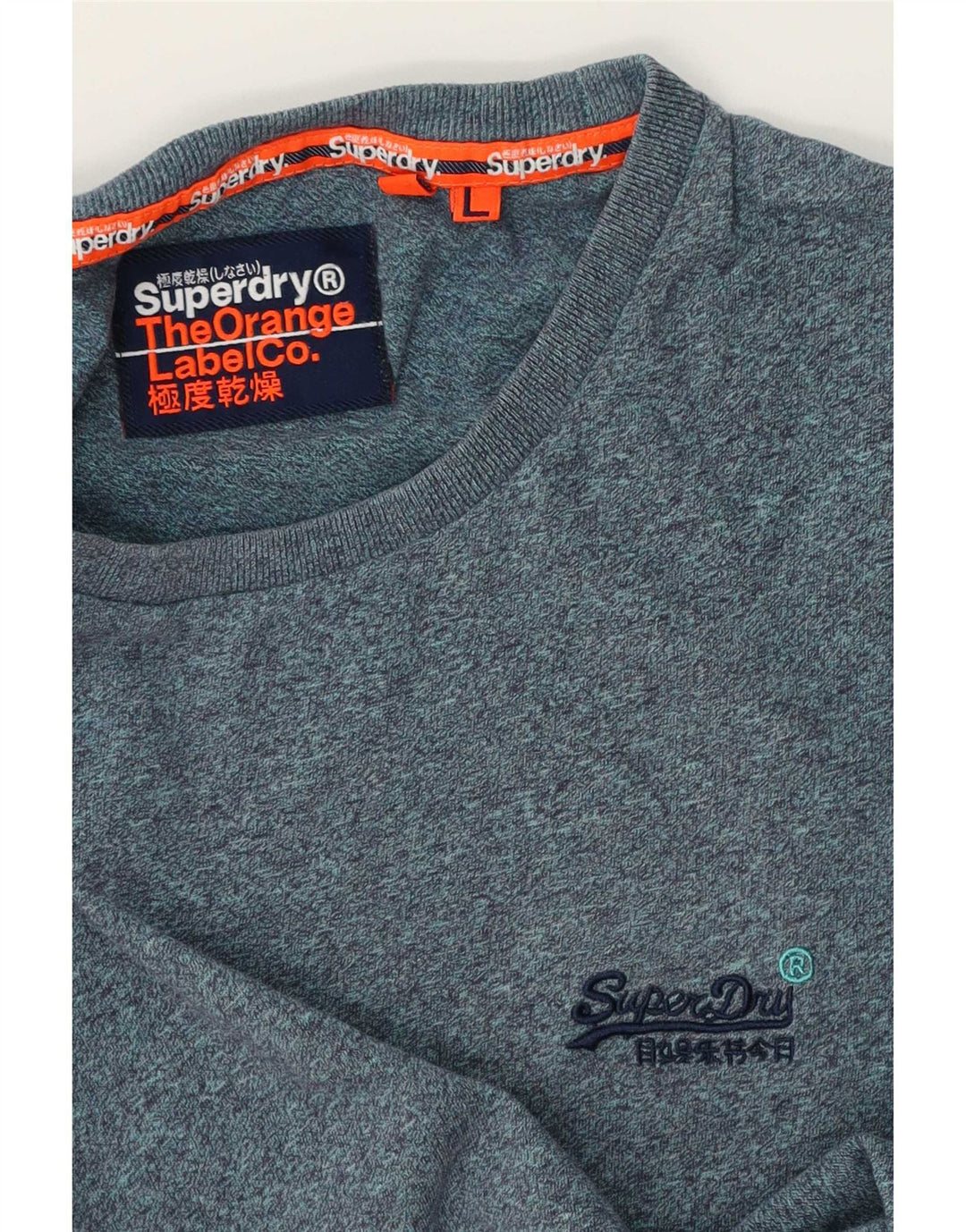 Superdry Camiseta para hombre Top Large Blue Moteado