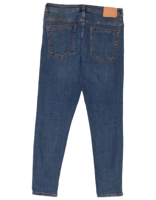 Zara Vaqueros pitillo para mujer EU 42 Large W32 L27 Algodón azul