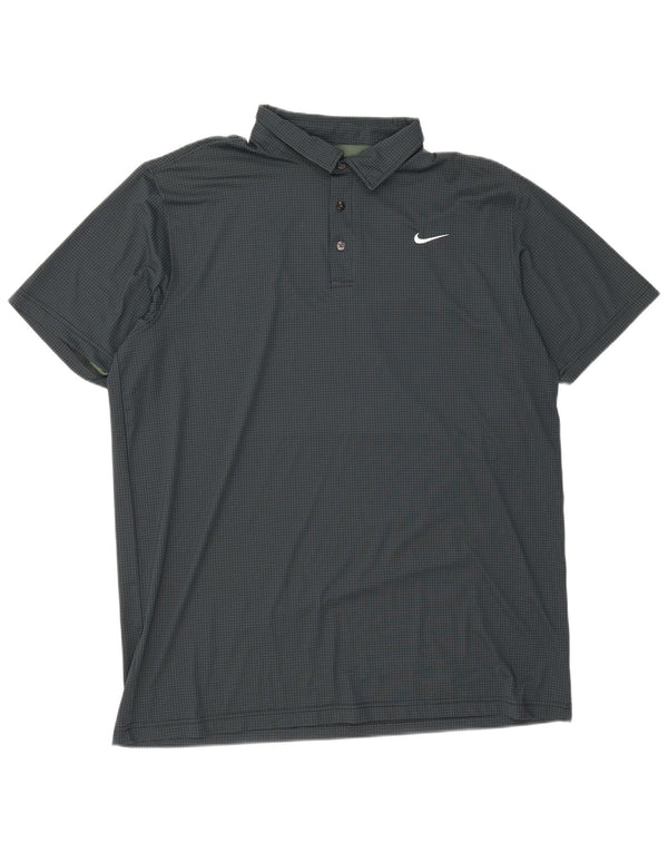 Nike Polo Dri Fit para hombre 4XL Poliéster verde manchado