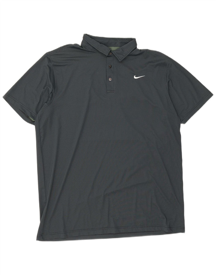 Nike Polo Dri Fit para hombre 4XL Poliéster verde manchado