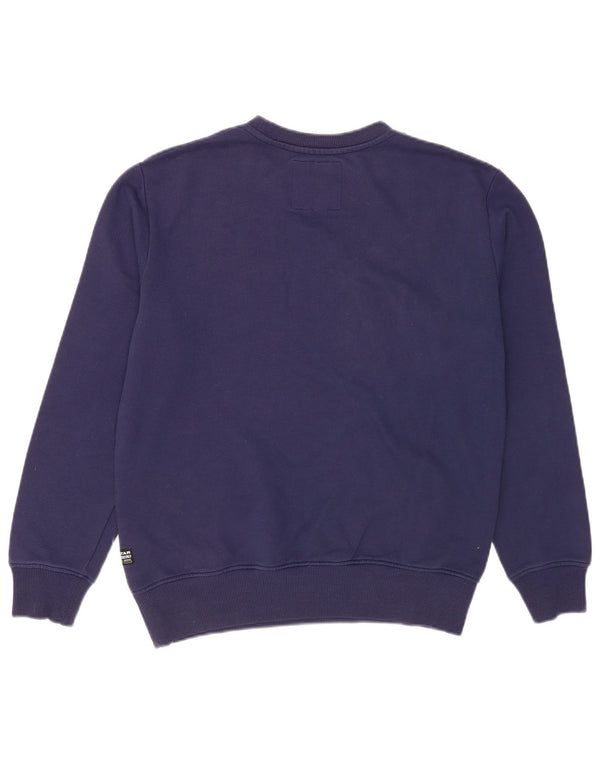 G-Star Hombre Sudadera Gráfica Jumper Medium Azul Marino Algodón