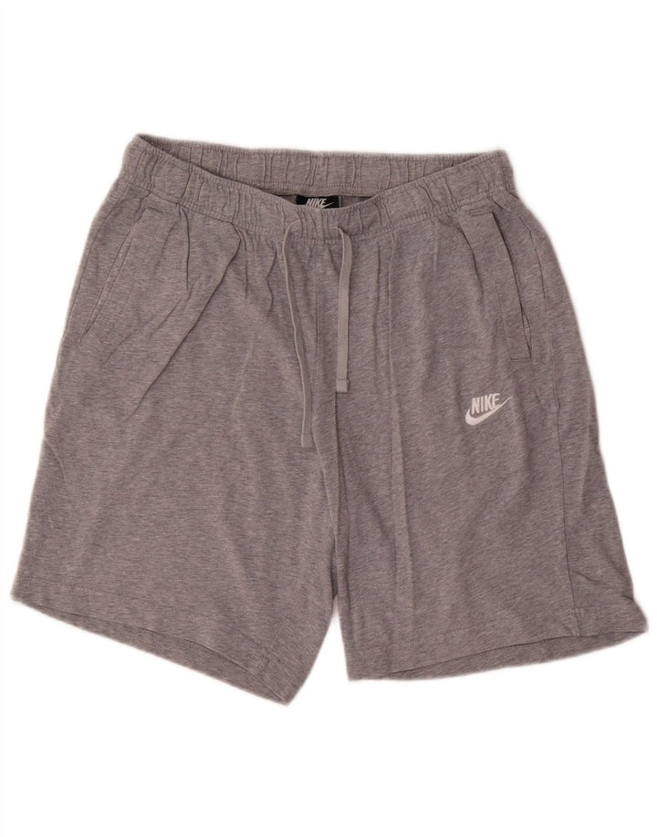 Pantalones cortos deportivos Nike para hombre de algodón gris medio