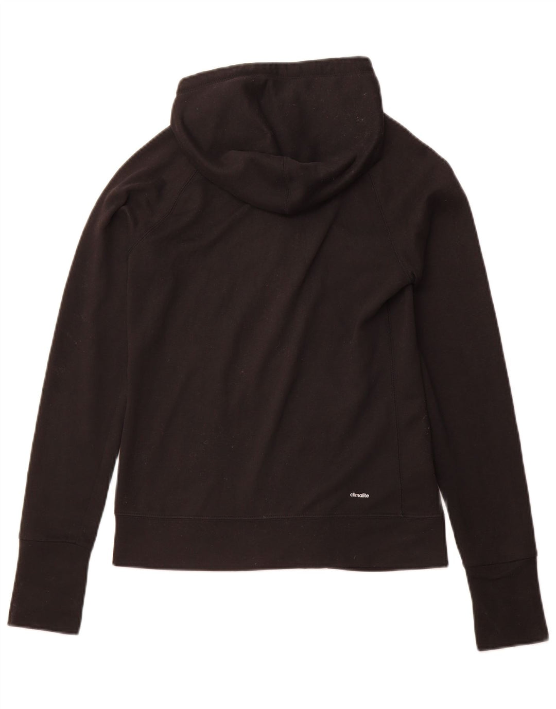 ADIDAS Climalite Zip Sudadera con capucha para mujer UK 4/6 XS Negro Poliéster
