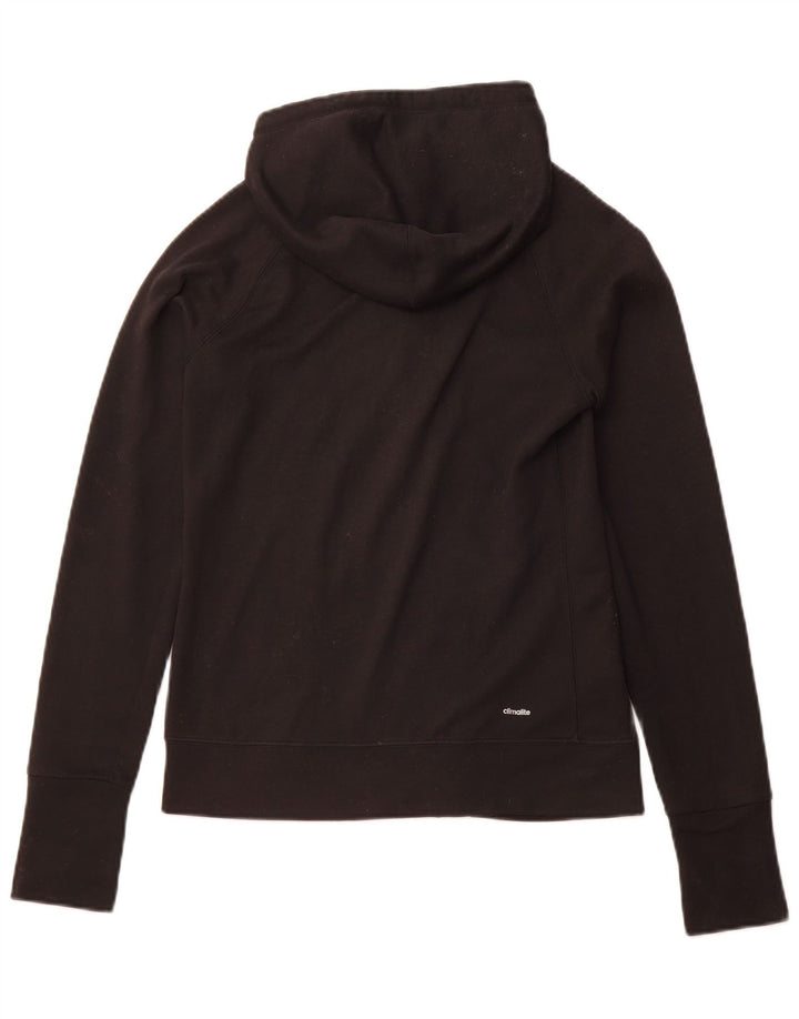 ADIDAS Climalite Zip Sudadera con capucha para mujer UK 4/6 XS Negro Poliéster