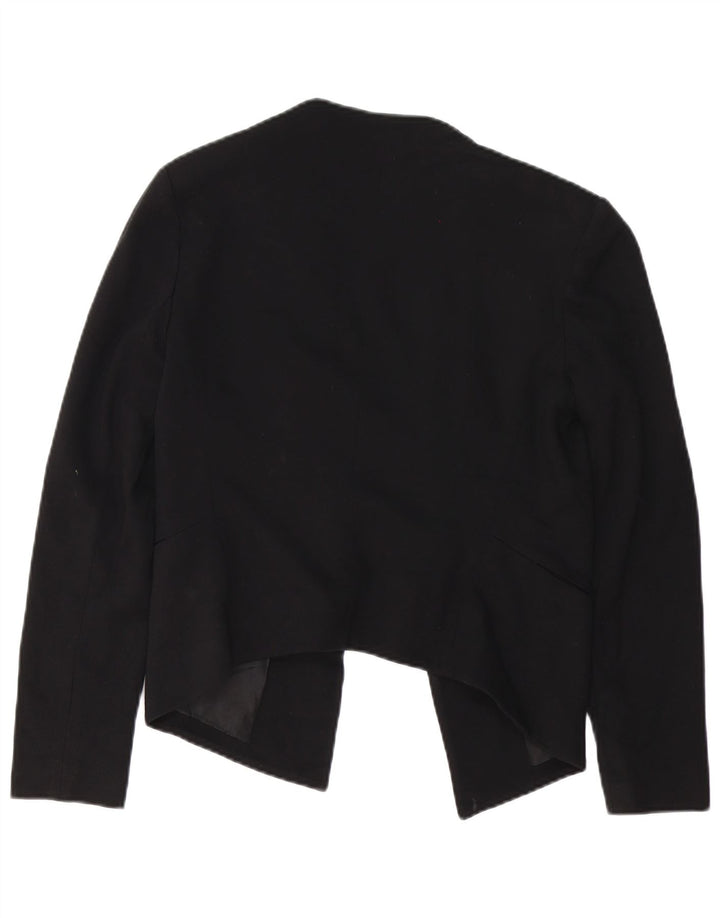 Topshop Chaqueta tipo blazer abierta de gran tamaño para mujer UK 10 Small Viscosa negra