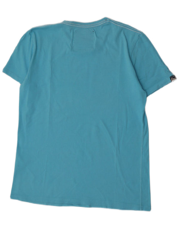 Superdry Hombre Regular Graphic Camiseta Top XL Algodón Azul