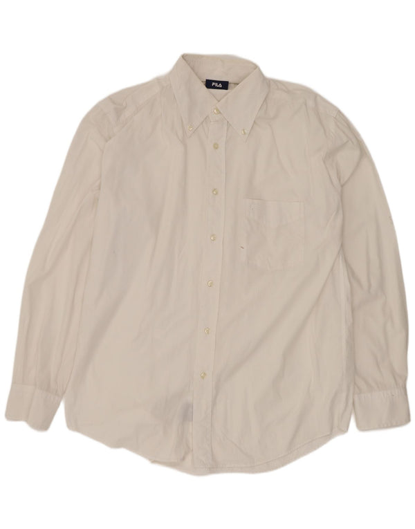 Camisa Fila Hombre Grande Algodón Blanco