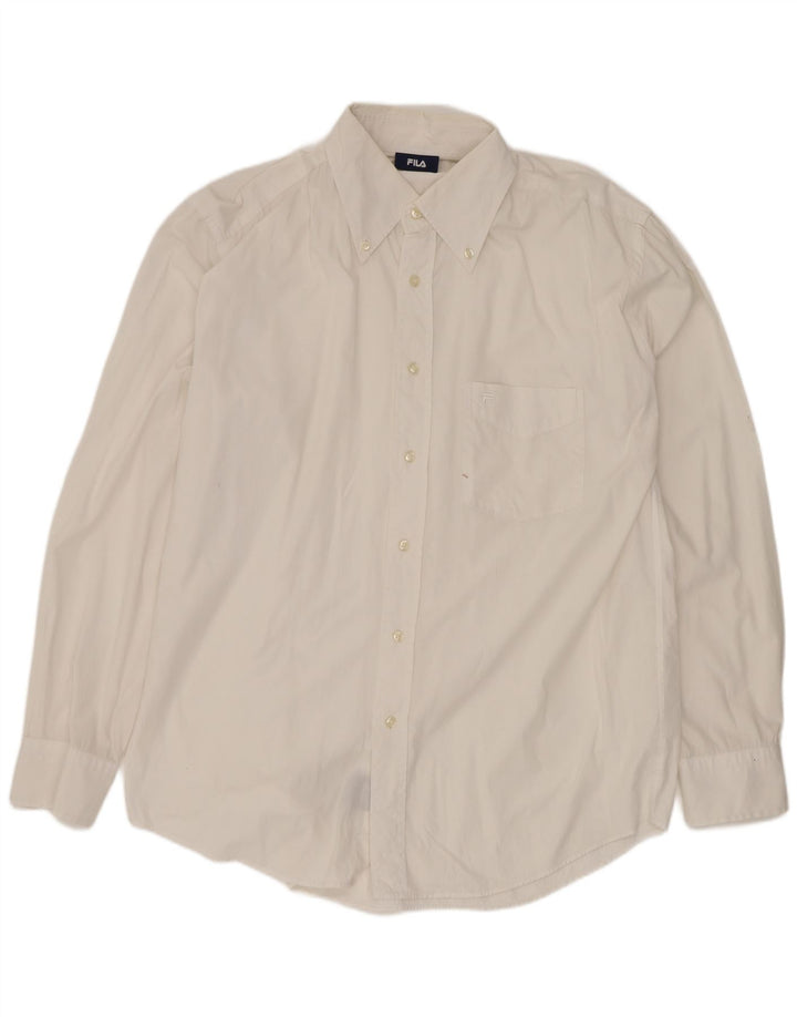 Camisa Fila Hombre Grande Algodón Blanco