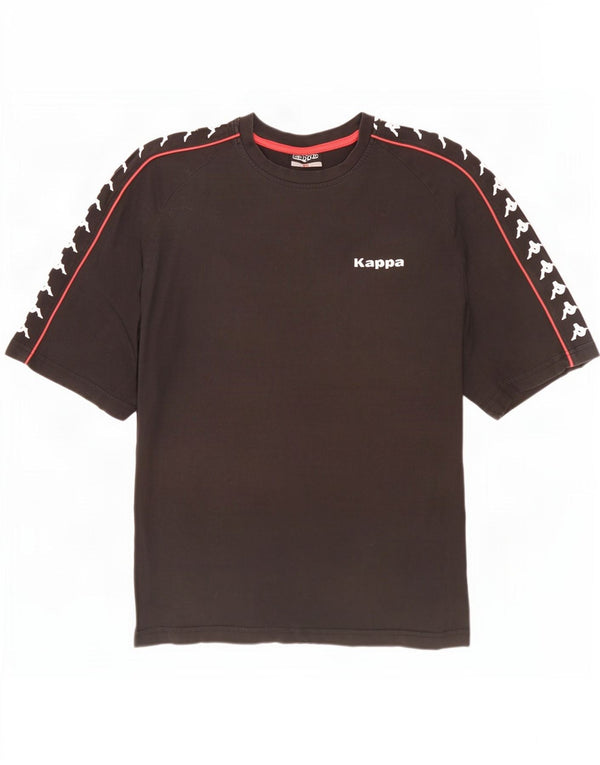 Kappa Hombre Camiseta Gráfica Top XL Algodón Negro