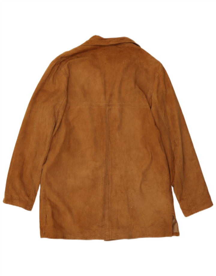 Chaqueta de ante vintage para mujer IT 42 cuero marrón medio