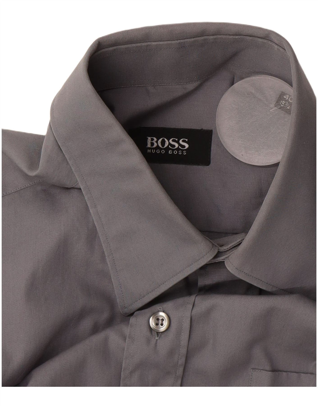Camisa Hugo Boss Hombre Talla 40 15 1/2 Gris Medio