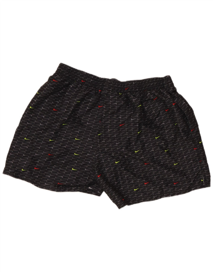 NIKE Pantalones cortos deportivos gráficos para hombre XL Poliéster geométrico negro