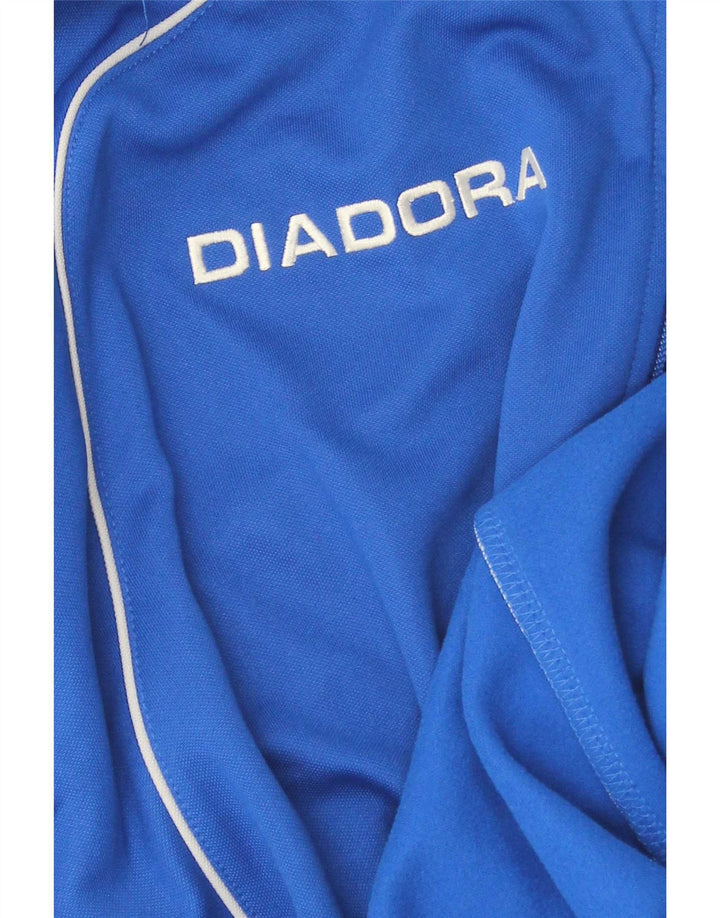 Diadora Hombre Zip Neck Pullover Chándal Top XL Azul Poliéster