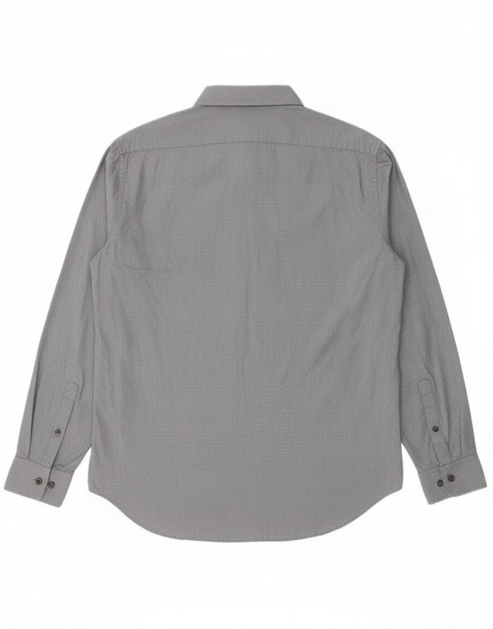 Calvin Klein Camisa Slim Fit para Hombre Grande Azul Marino Geométrico