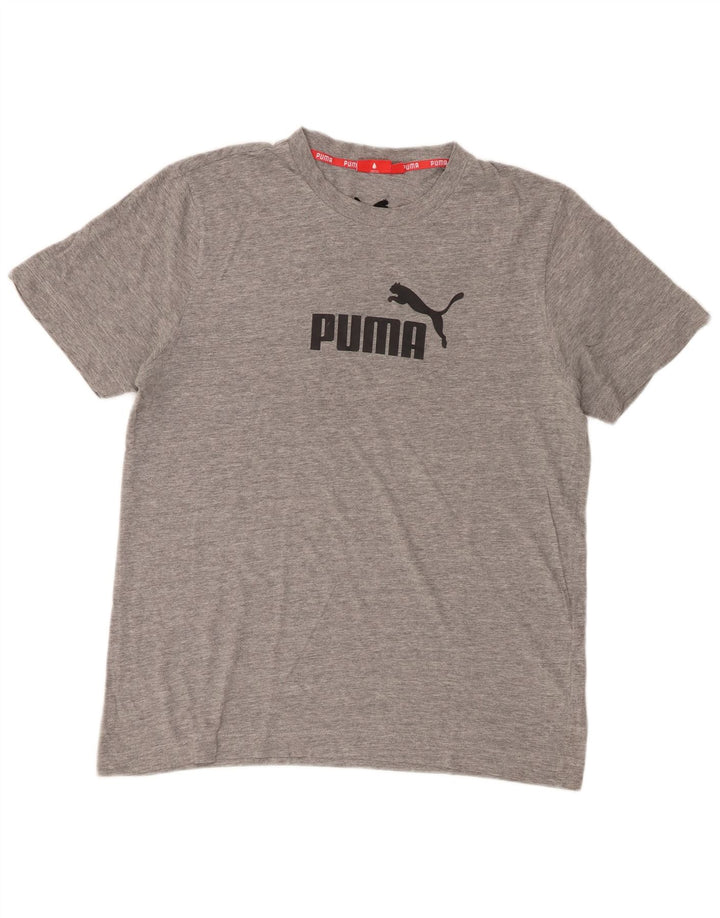 Puma - Camiseta gráfica para hombre, talla grande, algodón gris