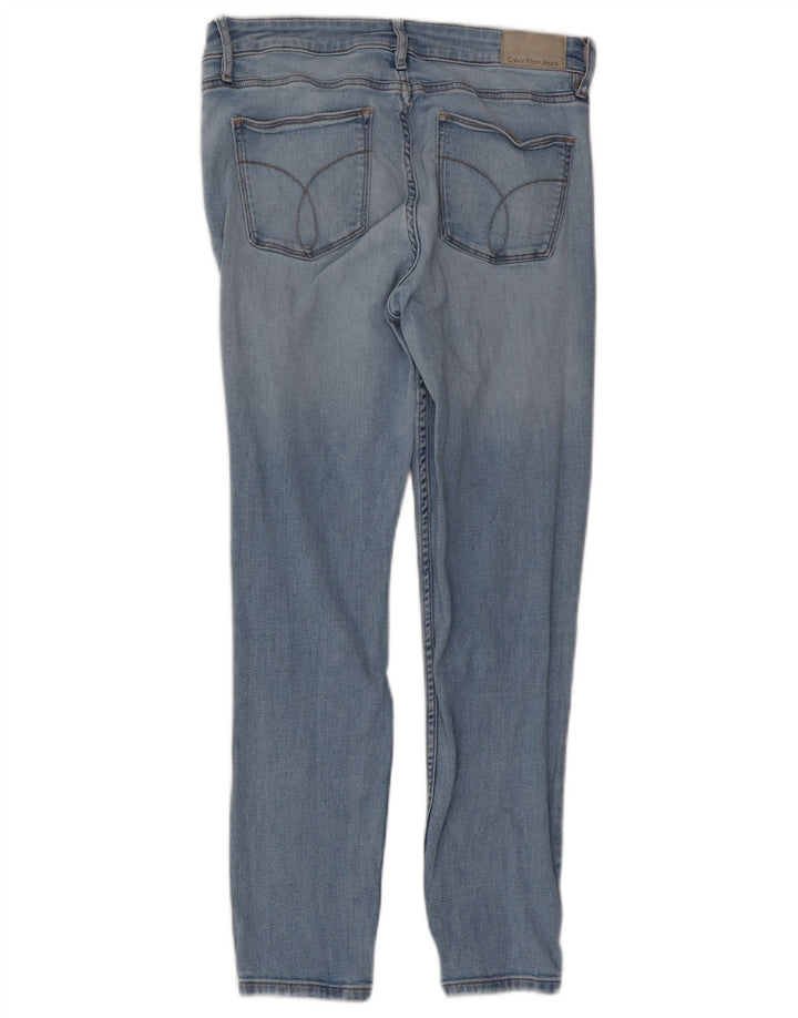 Vaqueros ajustados para mujer Calvin Klein W30 L27 Algodón azul