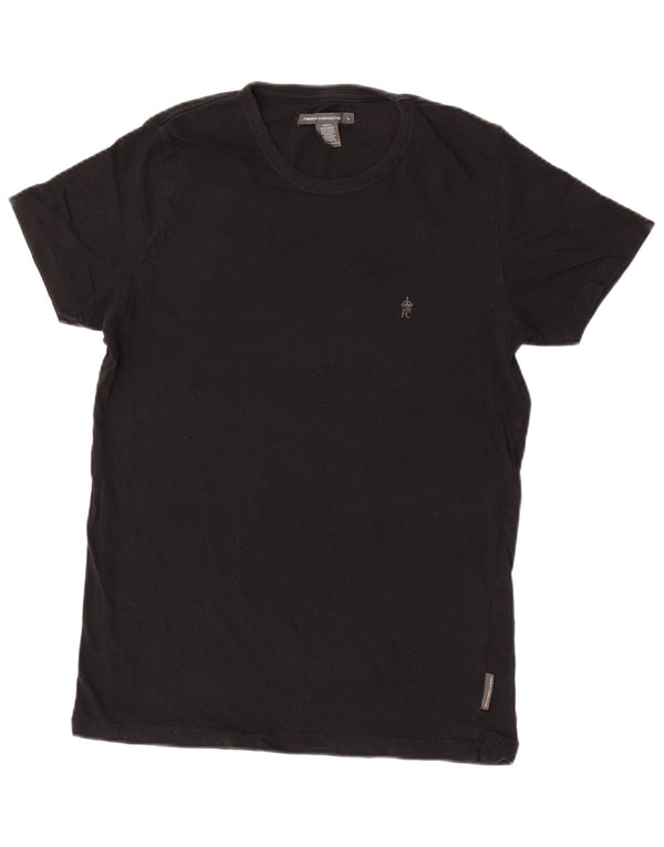 French Connection Camiseta para mujer Top UK 44 Grande Algodón negro