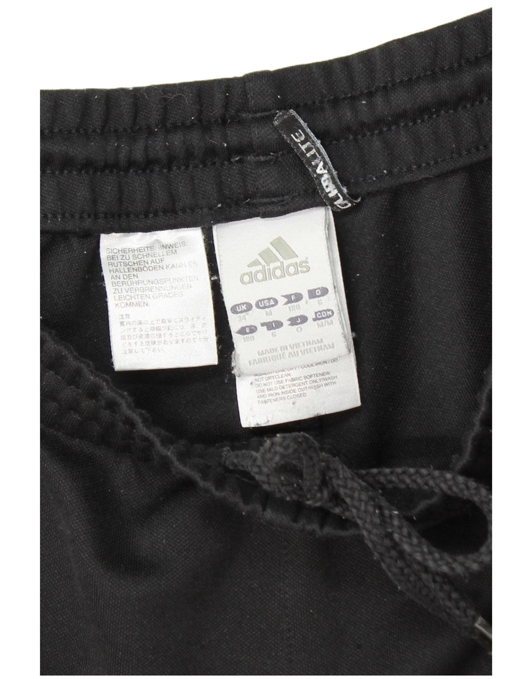 ADIDAS Hombre Climalite Chándal Pantalones Grandes Poliéster Negro