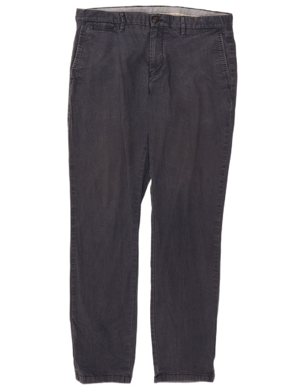Tommy Hilfiger Pantalón chino recto para hombre W36 L32 Azul marino manchado