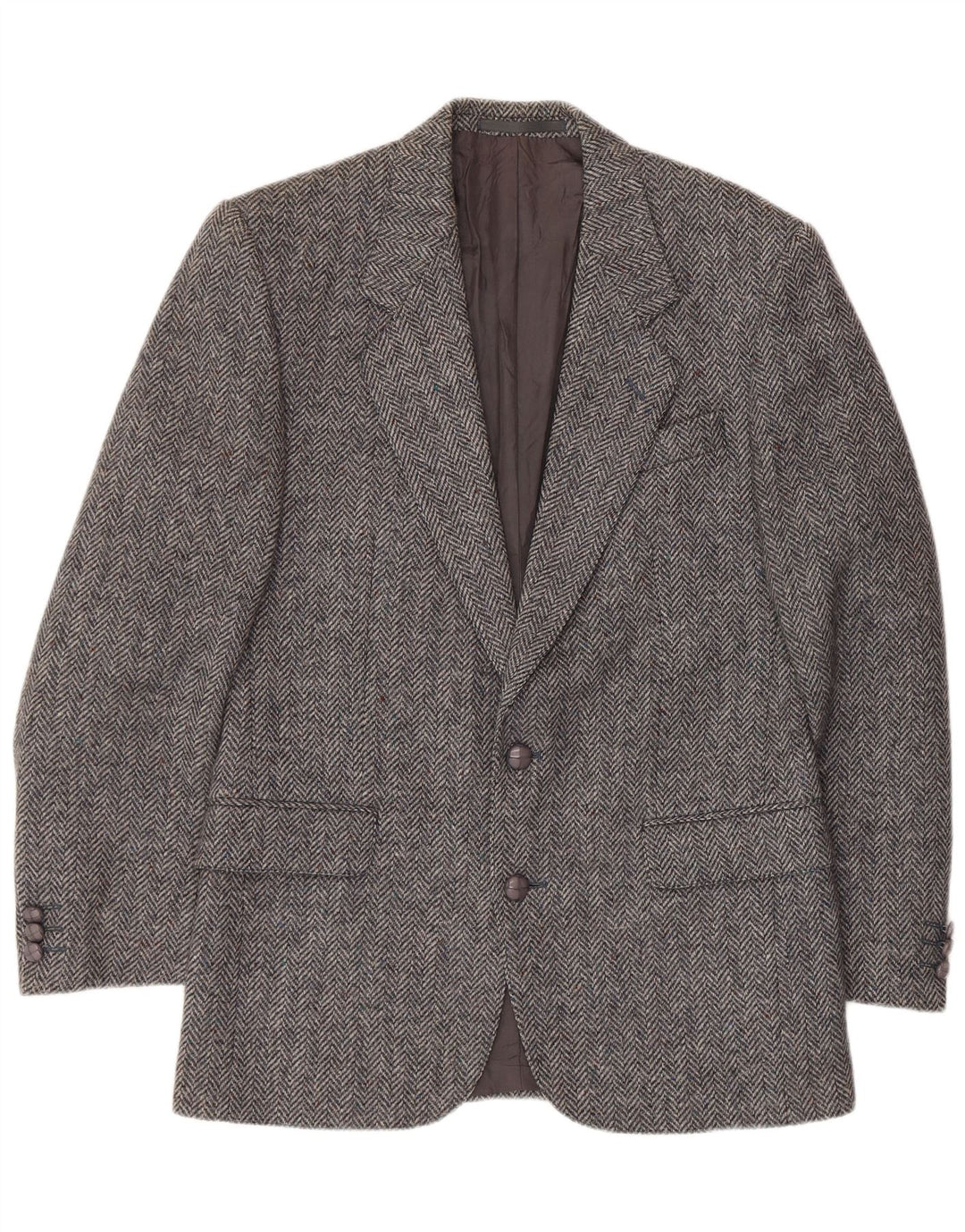 Wellington Chaqueta tipo blazer de tweed Donegal para hombre UK 38 Gris medio en espiga