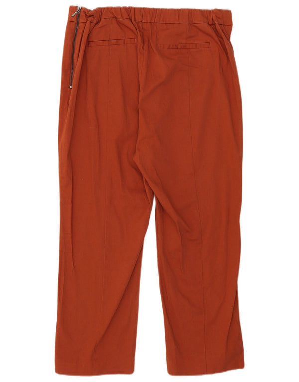 M&Co Pantalones Capri Rectos de Cintura Alta para Mujer UK 18 XL W32 L23 Marrón