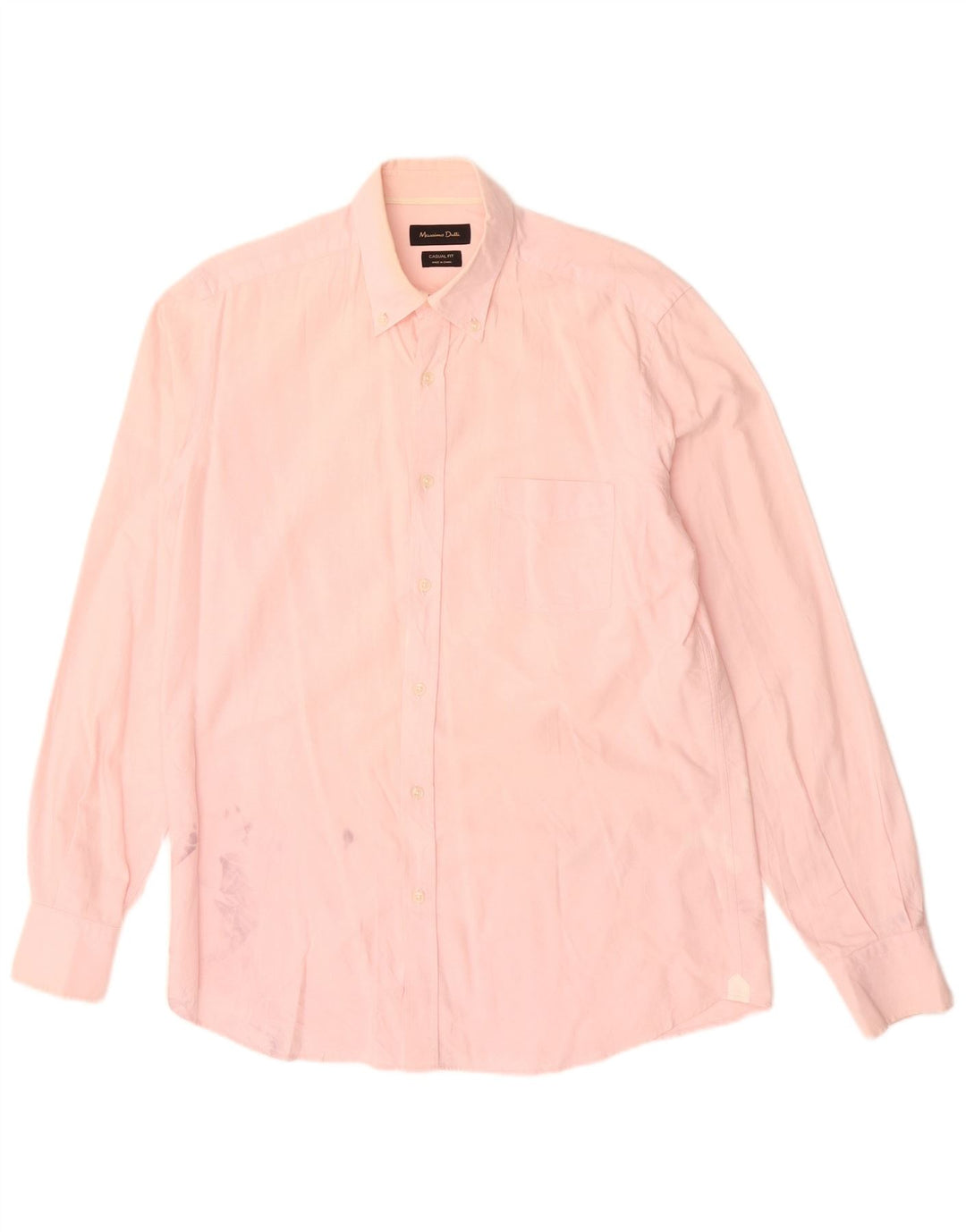 MASSIMO DUTTI Camisa Casual Fit Hombre Algodón Rosa Medio