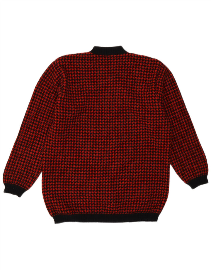 Benetton Jersey De Cuello Alto Para Mujer UK 44 Medium Rojo Retro