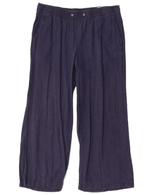 Marks & Spencer Pantalones anchos para mujer UK 40 Large W34 L26 Azul marino