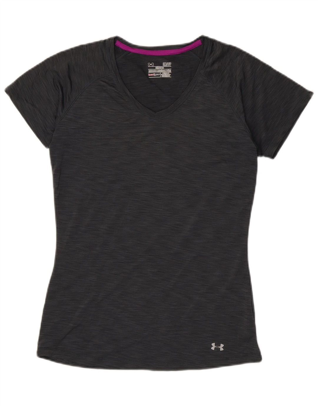 Under Armour Mujer Heat Gear Camiseta Top UK 10 Small Gris Poliéster