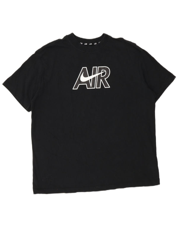 Camiseta Nike Air Loose Fit para hombre con gráfico, talla mediana, algodón negro