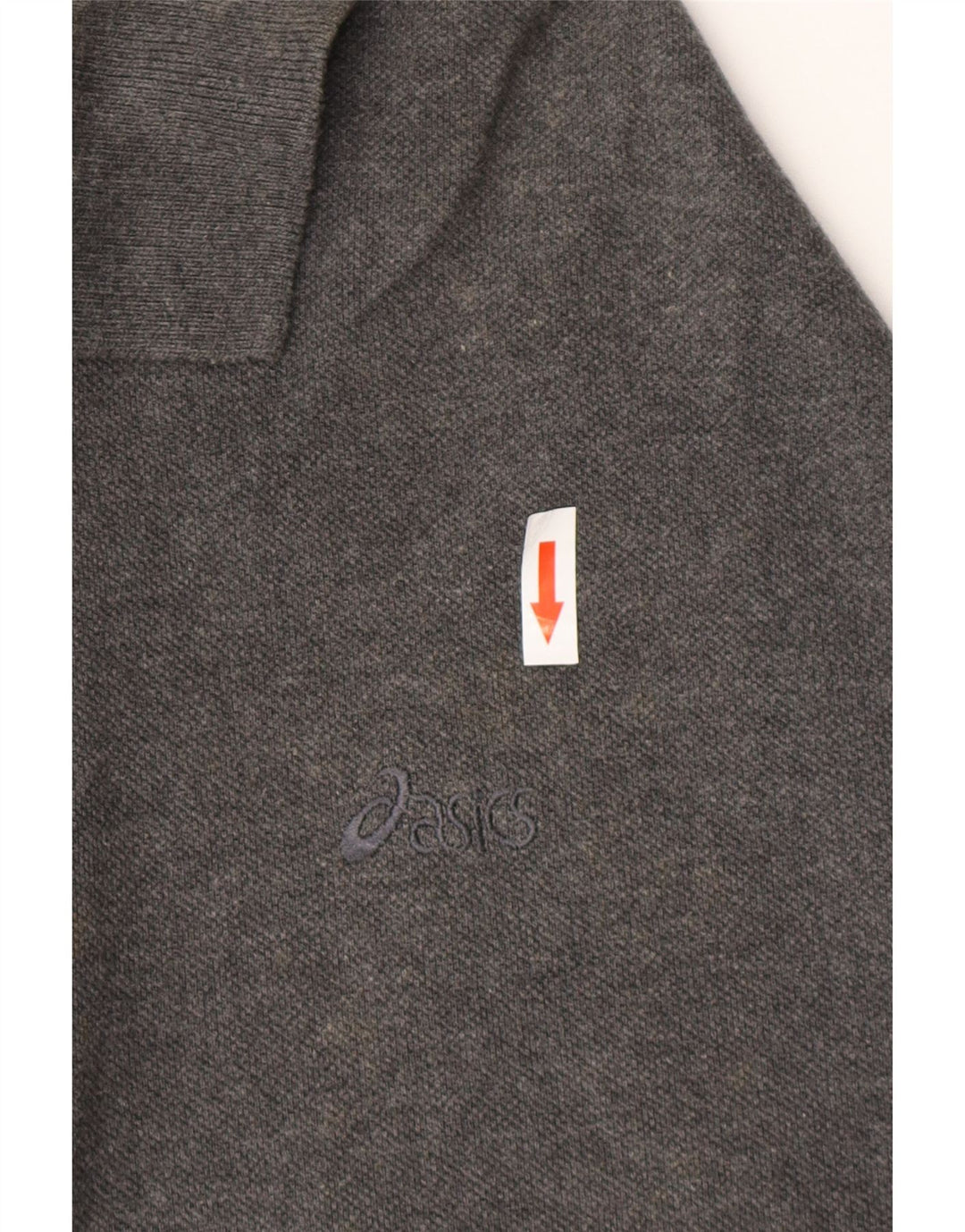 ASICS Polo para hombre de algodón gris grande