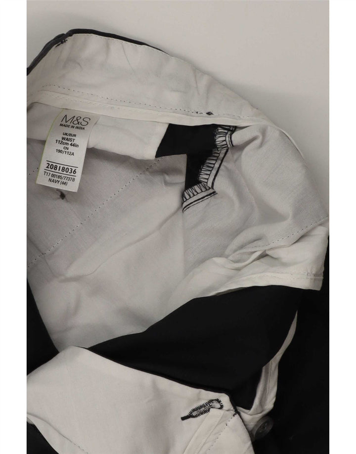 Marks & Spencer Pantalones cortos chinos para hombre W44 2XL Algodón azul marino