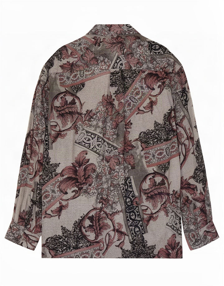 Camisa Hatico Hombre Con Estampado Abstracto De Viscosa Gris Medio