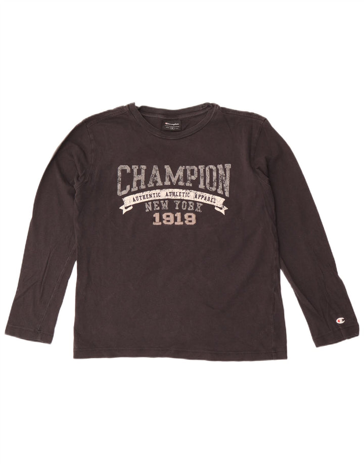 Champion Top gráfico extragrande para mujer, manga larga, talla 40, color negro