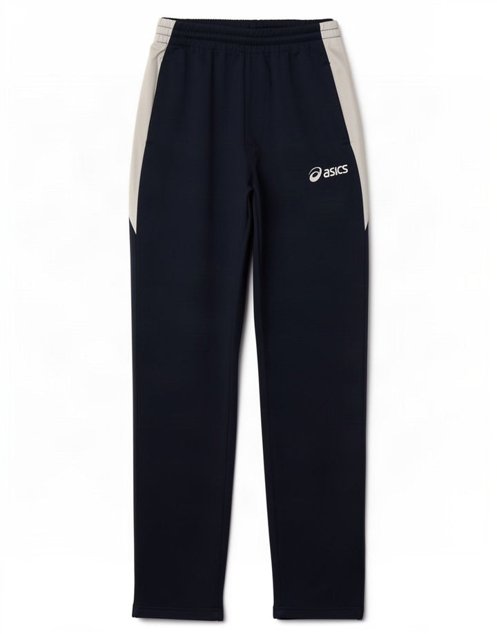 Asics Pantalones De Chándal Para Hombre Small Azul Marino Colorblock Poliéster